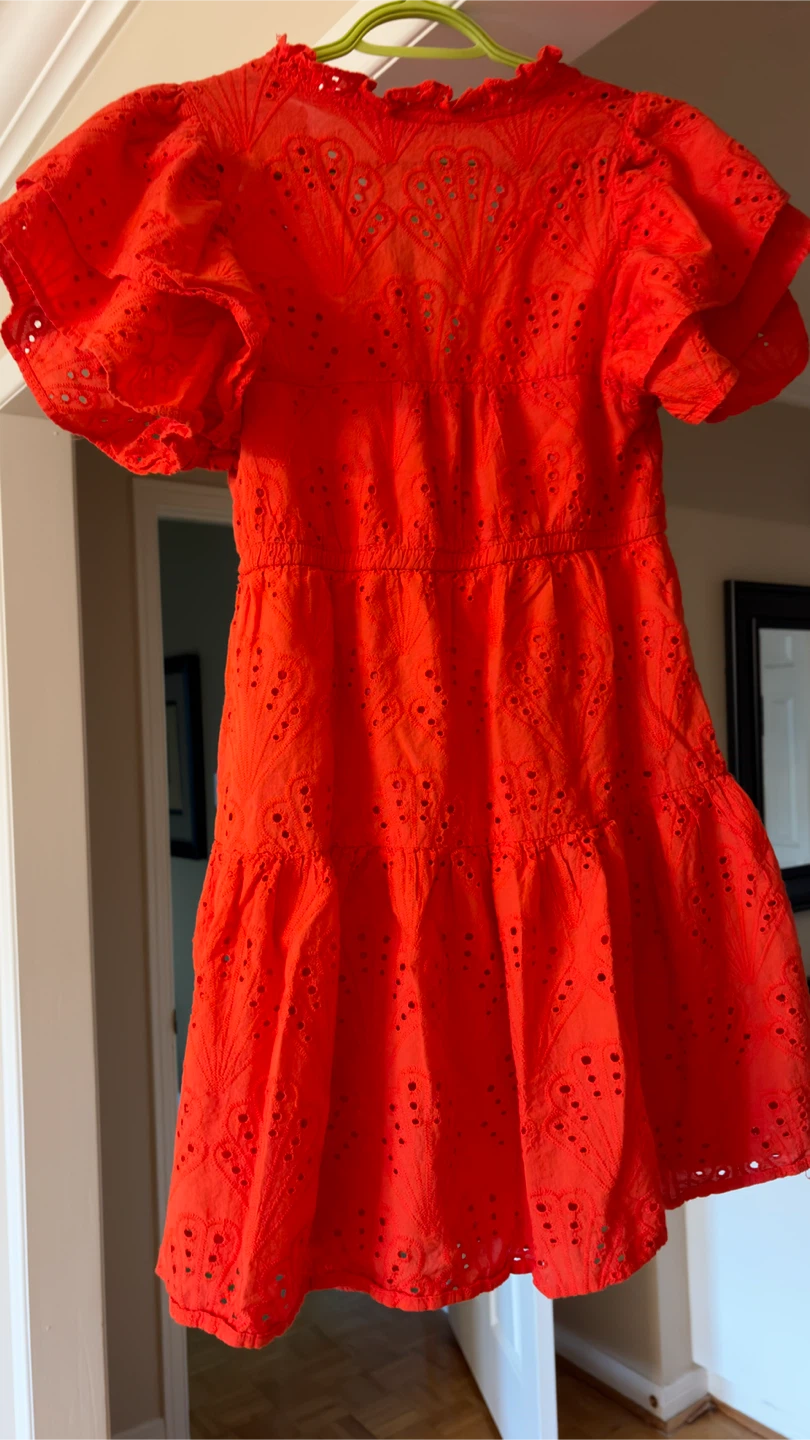 Bright Red Broderie Anglaise Dress - photo 5
