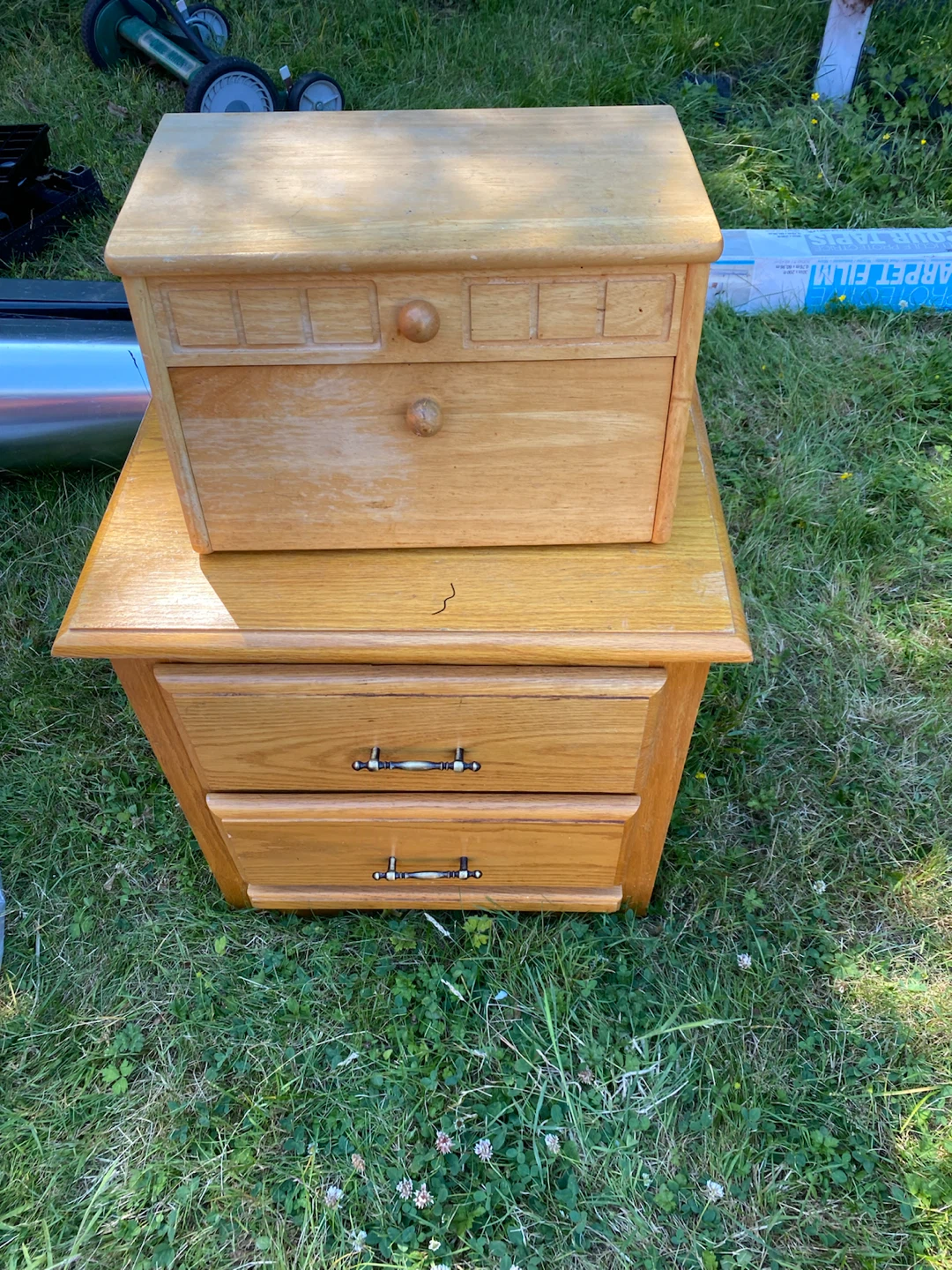 Solid Wood Nightstand / Dresser Combo