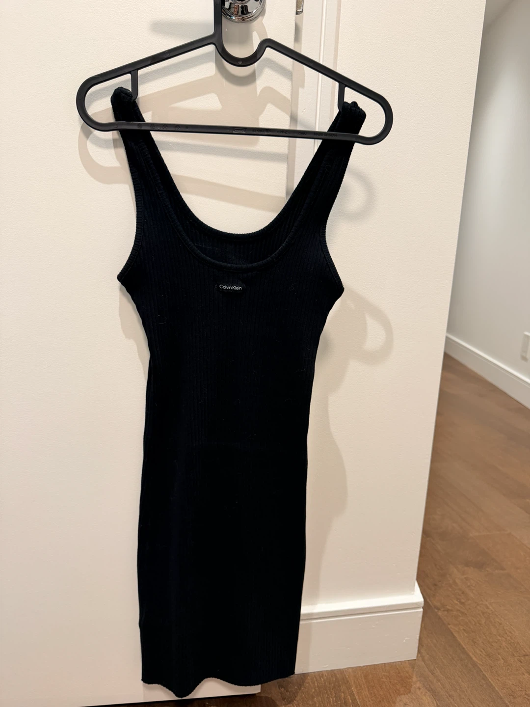 Calvin Klein Jeans Black Ribbed Tank Dress XS