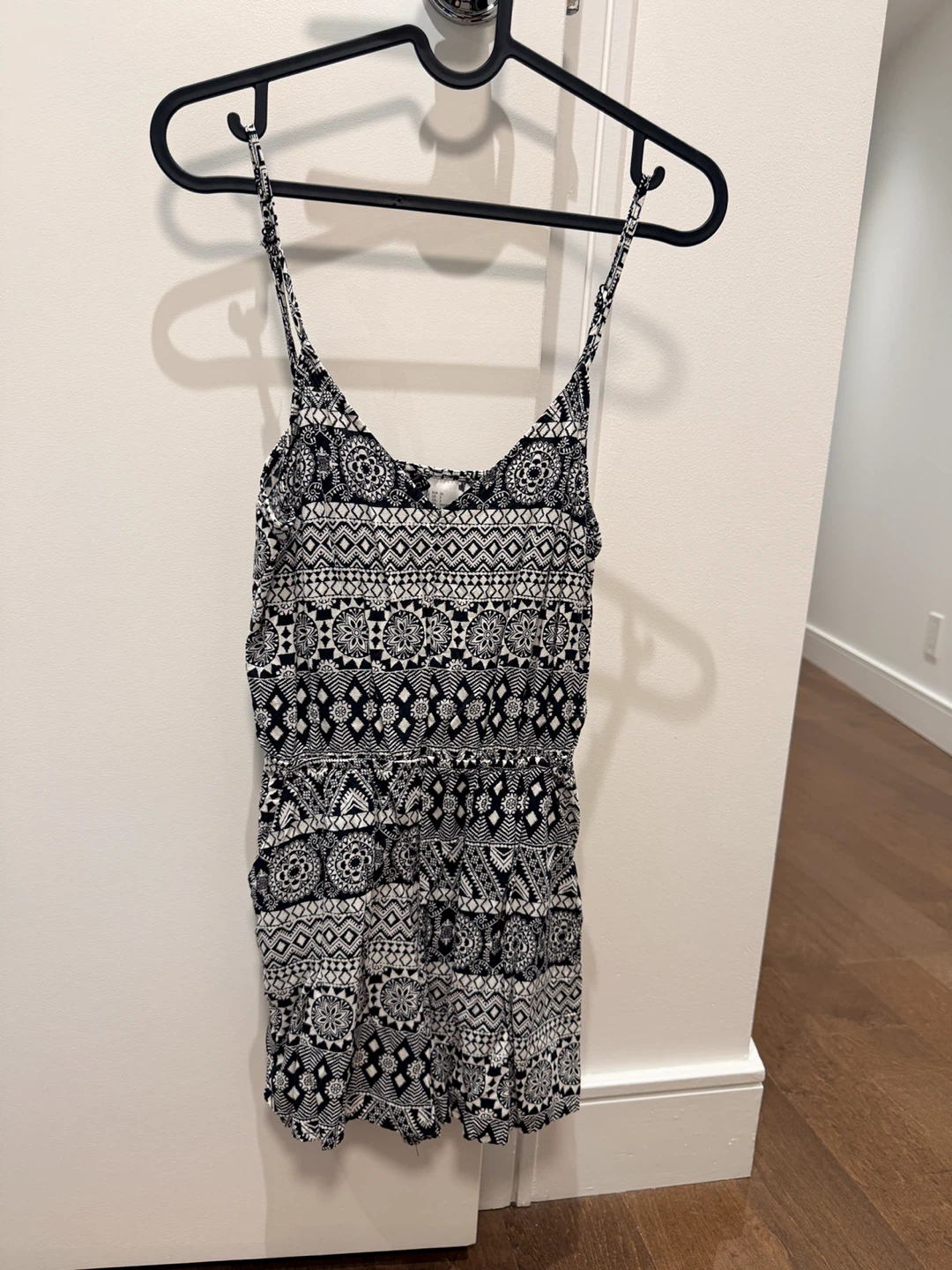 H&M Divided Black and White Pattern Romper