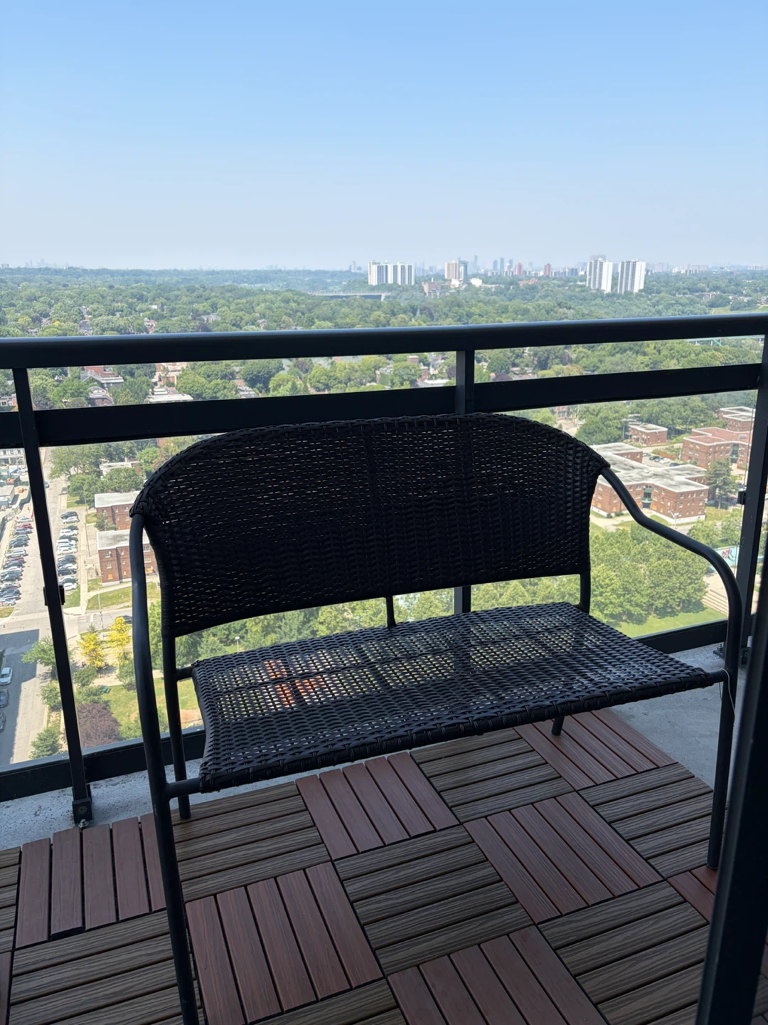 Black Wicker Outdoor Loveseat