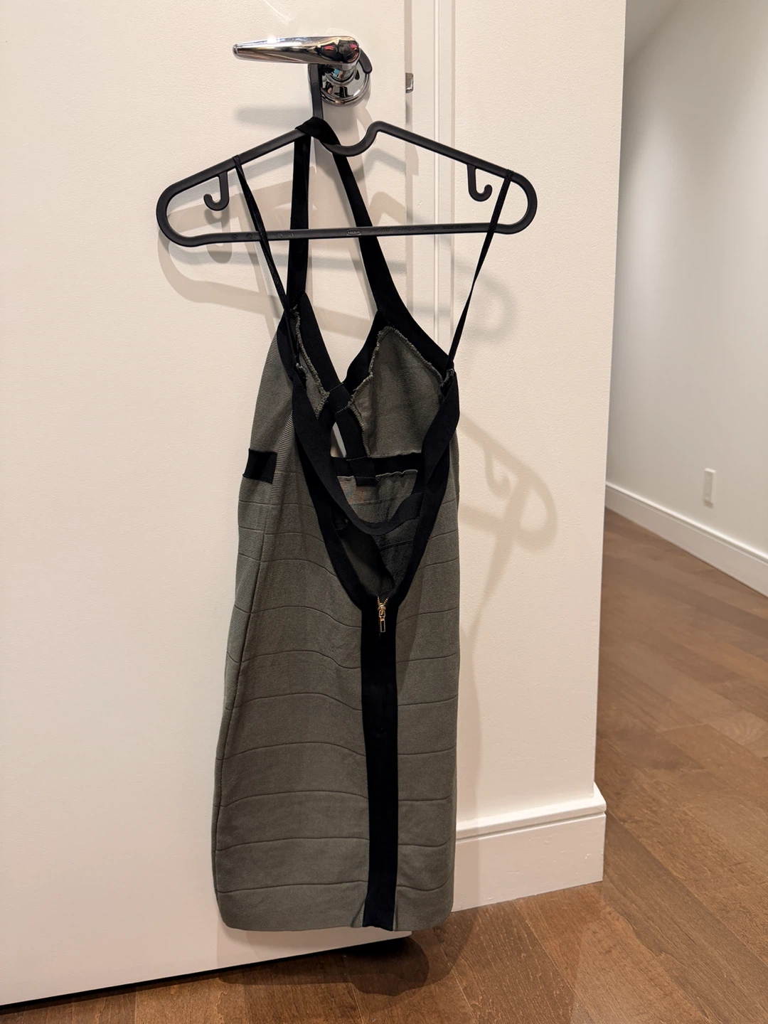 Bebe Grey Bandage Halter Dress - photo 2