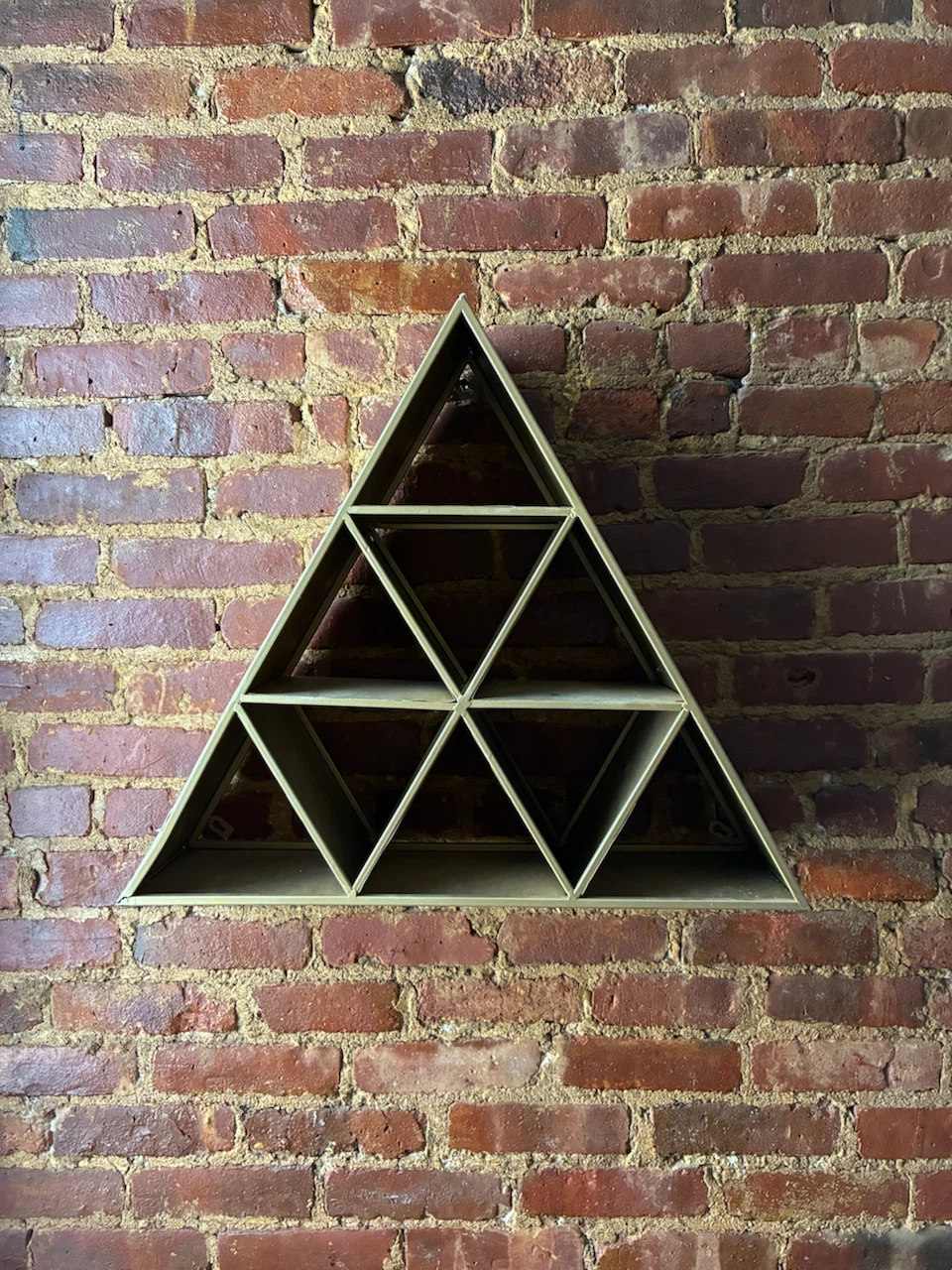 Gold Geometric Triangle Shelf