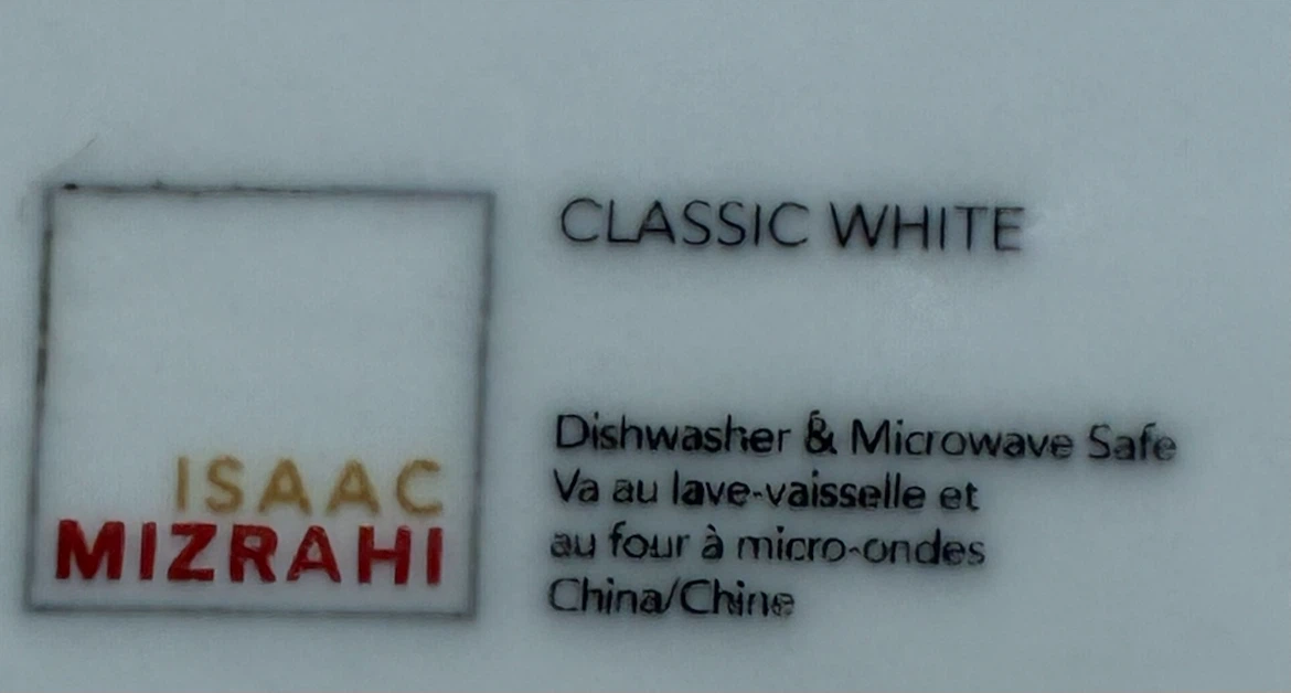 $6 plate Isaac Mizrahi "Classic White" 12-in square platter - photo 5