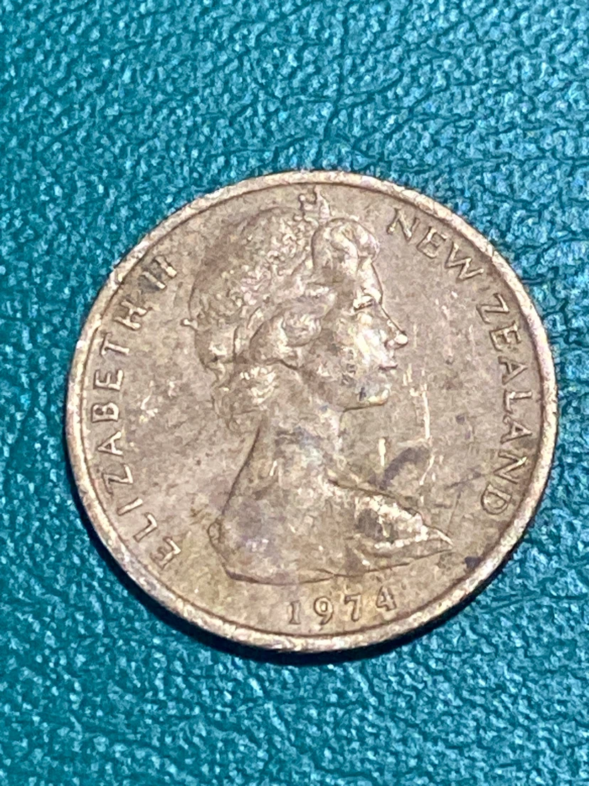 1974 New Zealand 1 Cent Coin - photo 2