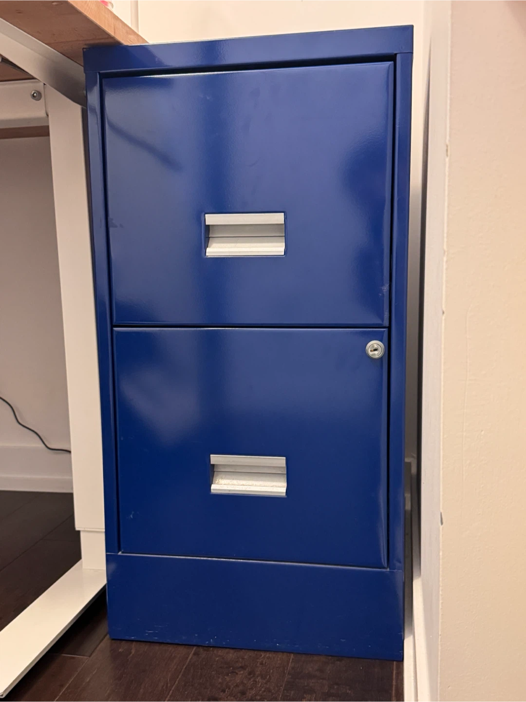 Blue 2-Drawer Metal Filing Cabinet - photo 4