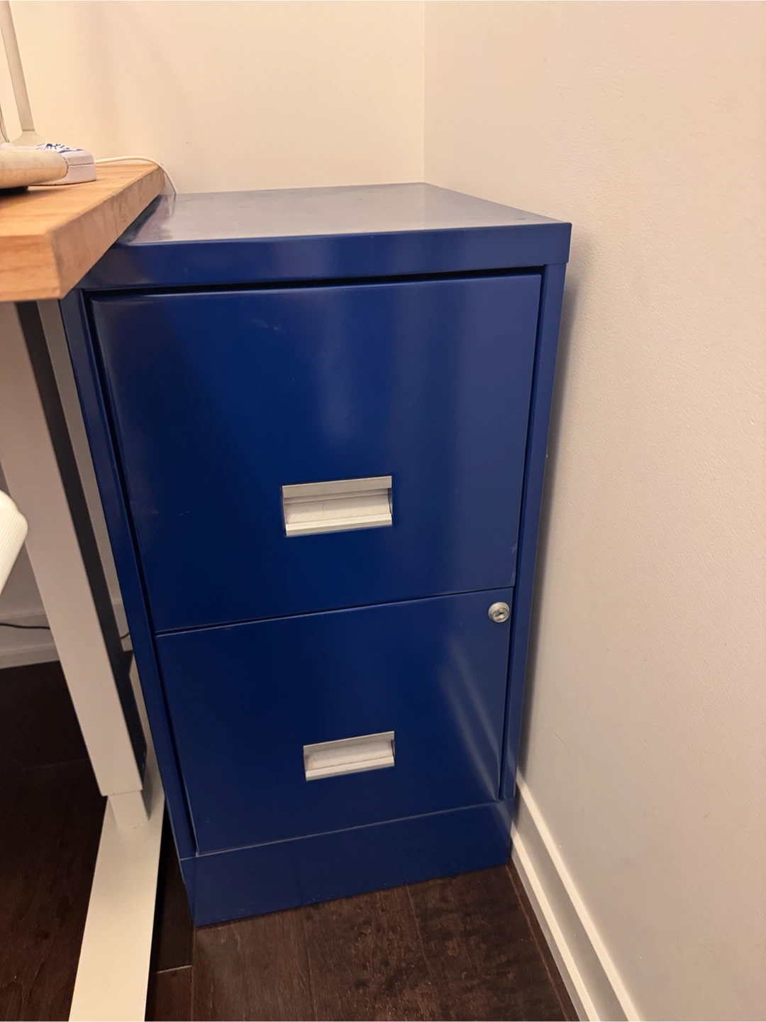Blue 2-Drawer Metal Filing Cabinet - photo 5