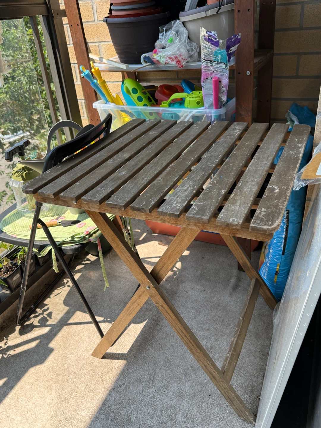 Wooden outdoor folding table IKEA