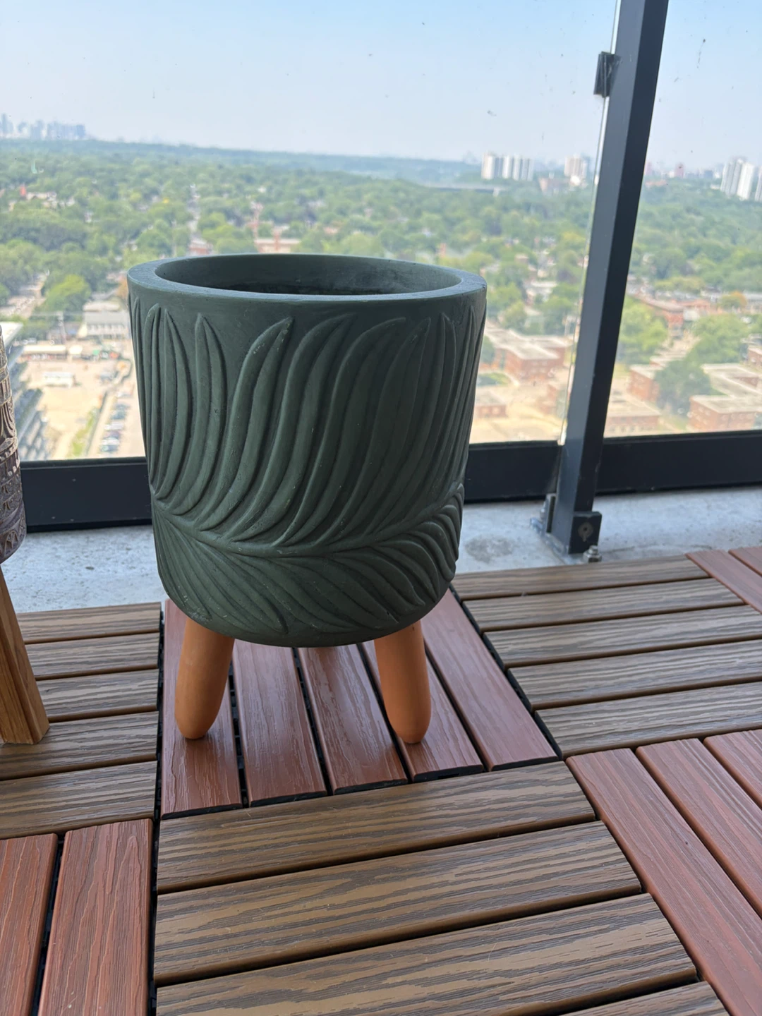 Decorative Ceramic Plant Pots with Wooden Stand - photo 2