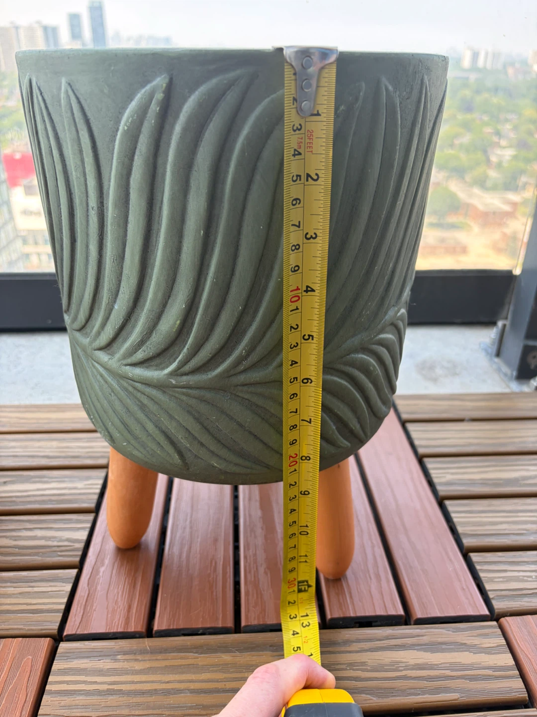 Decorative Ceramic Plant Pots with Wooden Stand - photo 4