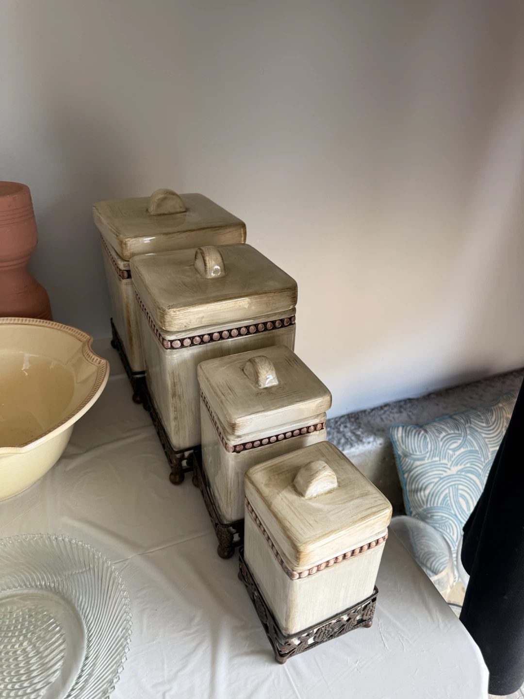 Set of 4 Decorative Canisters from HomeSense