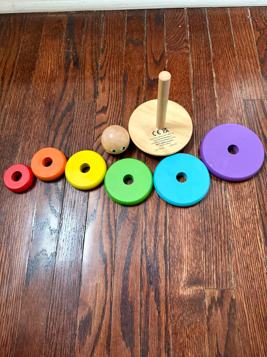 Wooden Rainbow Stacking Toy - photo 3