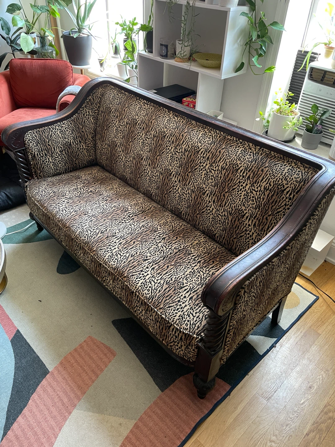 Antique 19th C. Duncan Phyfe Leopard Sofa + FREE Brooklyn Deliv