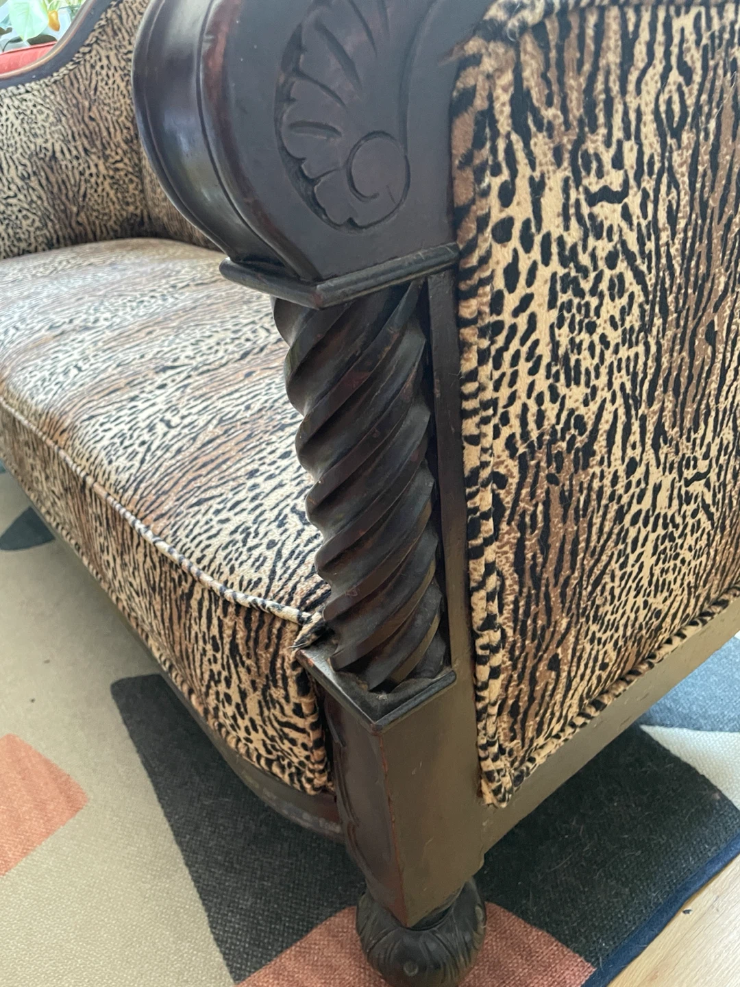 Antique 19th C. Duncan Phyfe Leopard Sofa + FREE Brooklyn Deliv - photo 4