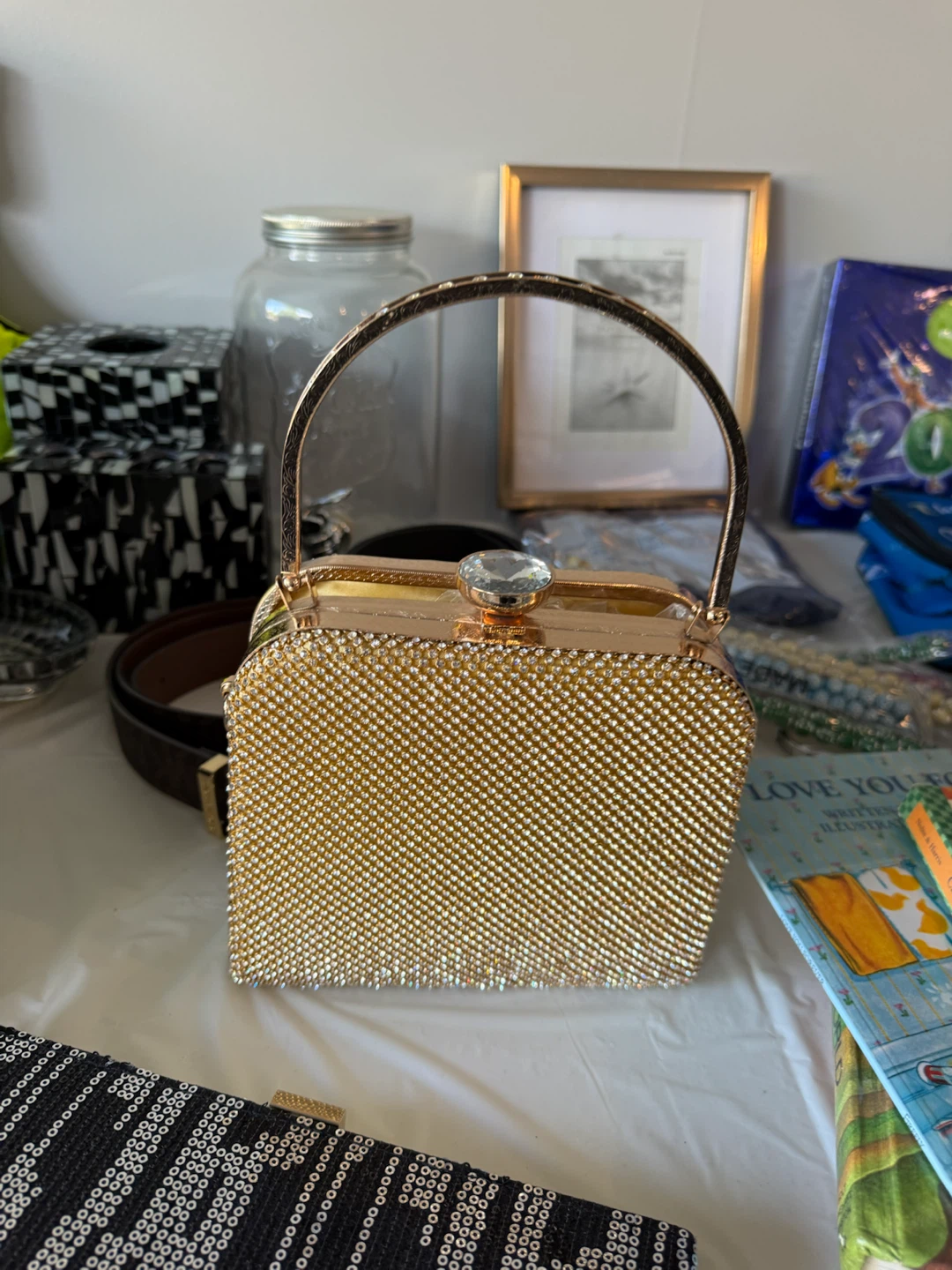 Sparkly Embellished Clutch Purse Never used