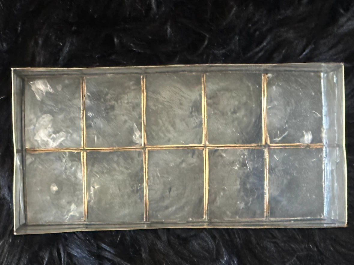 vintage Capiz shell tissue box cover - photo 3