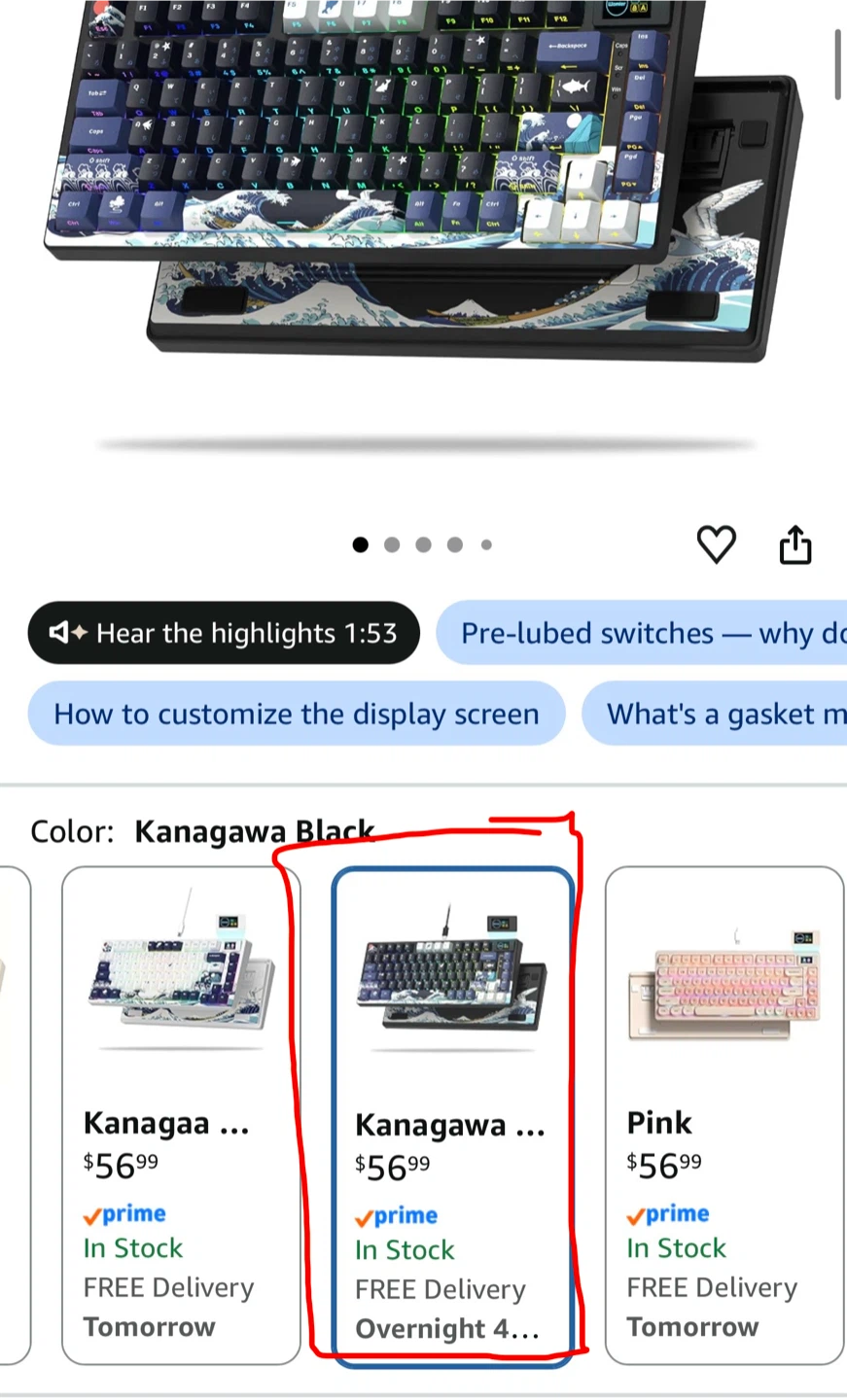 Womier SK80 75% Keyboard with Color Multimedia Display - photo 4