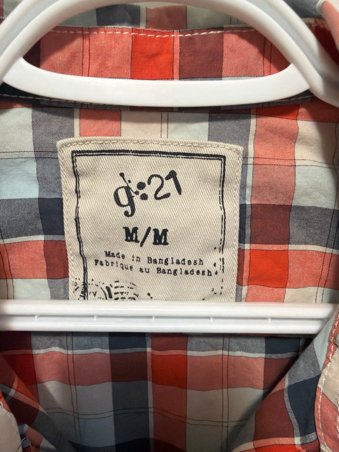 g;21 Plaid Short Sleeve Shirt M/M - photo 2