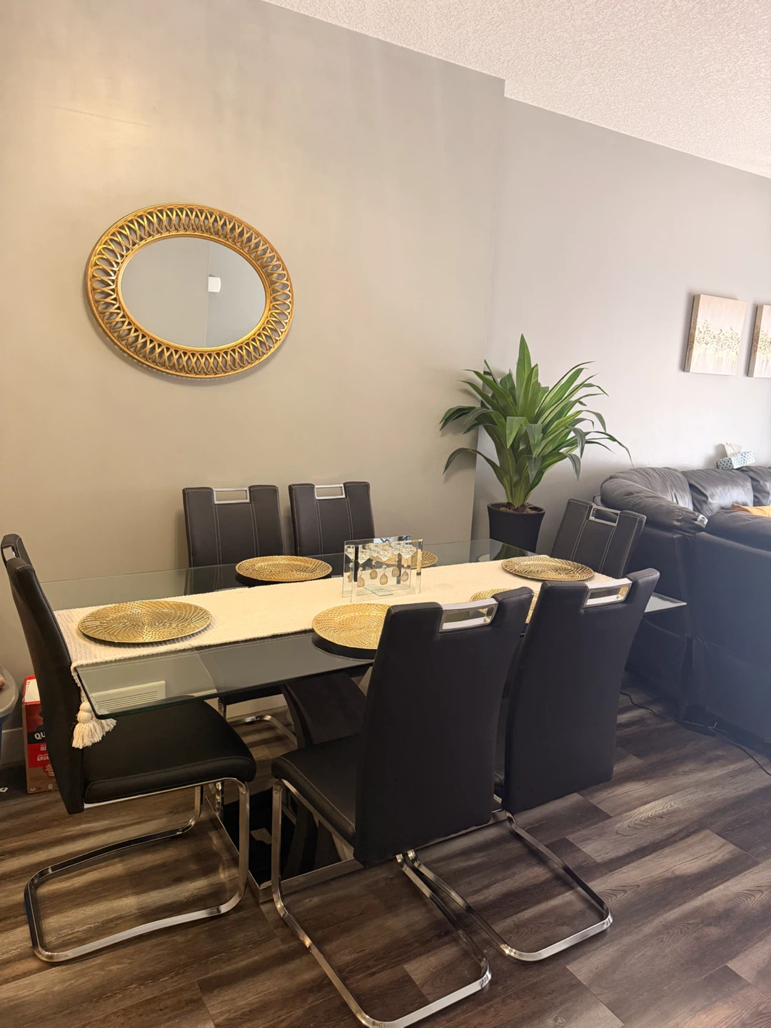 Glass Dining Table with 6 Chairs - photo 2