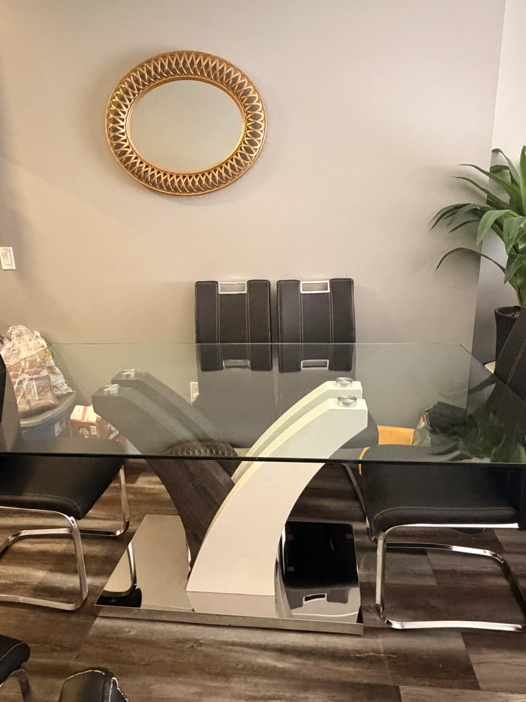 Glass Dining Table with 6 Chairs - photo 3