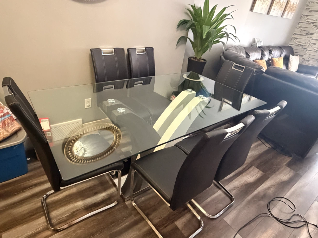 Glass Dining Table with 6 Chairs - photo 4