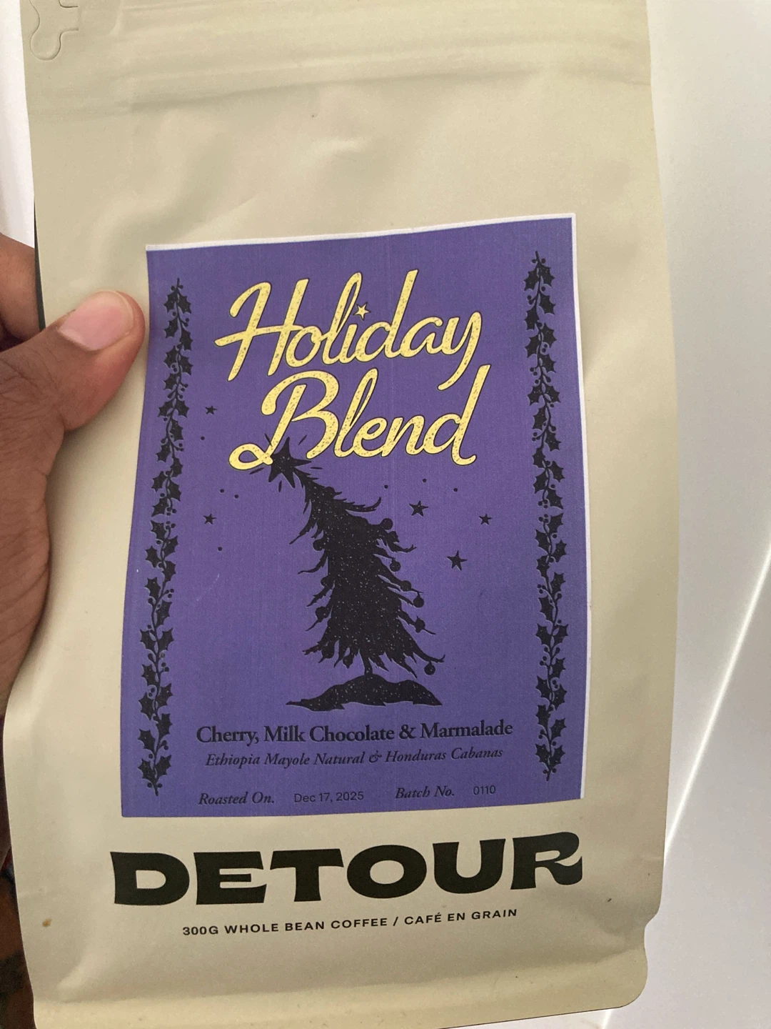 Detour Holiday Blend Whole Bean Coffee 300G