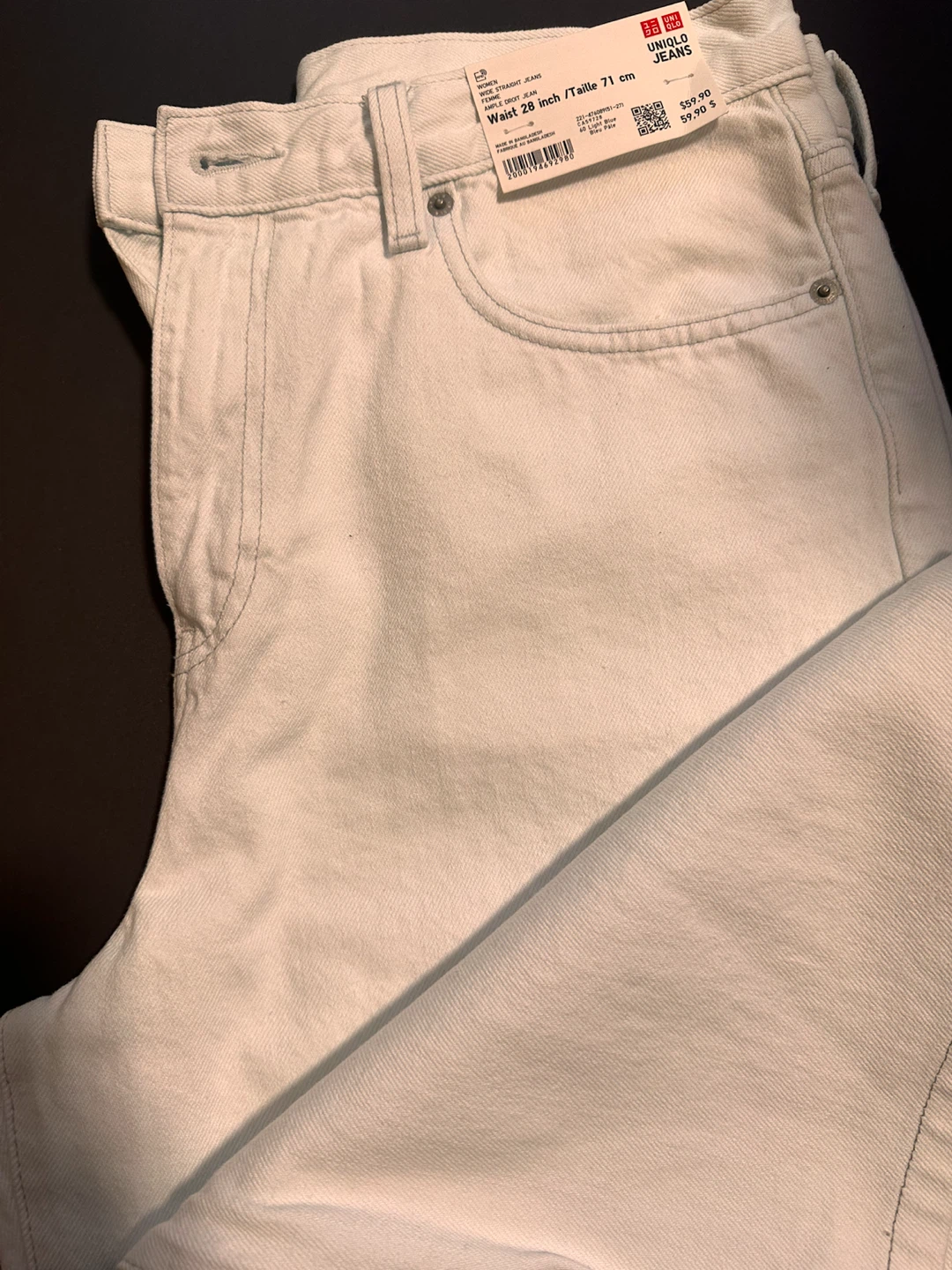 UNIQLO Wide Straight Jeans - Light Blue - Women's 28 - photo 2