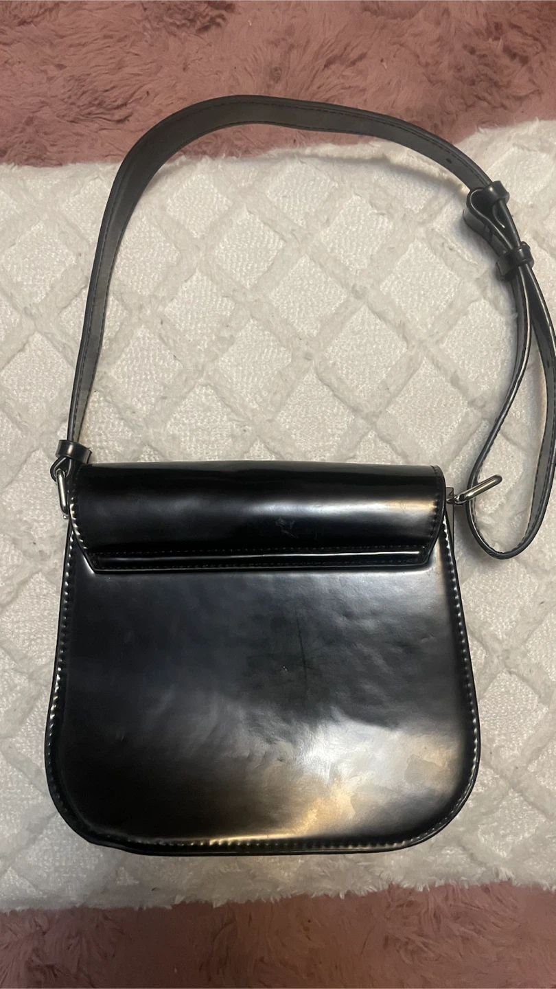 Black Faux Leather Crossbody Bag for only $25
