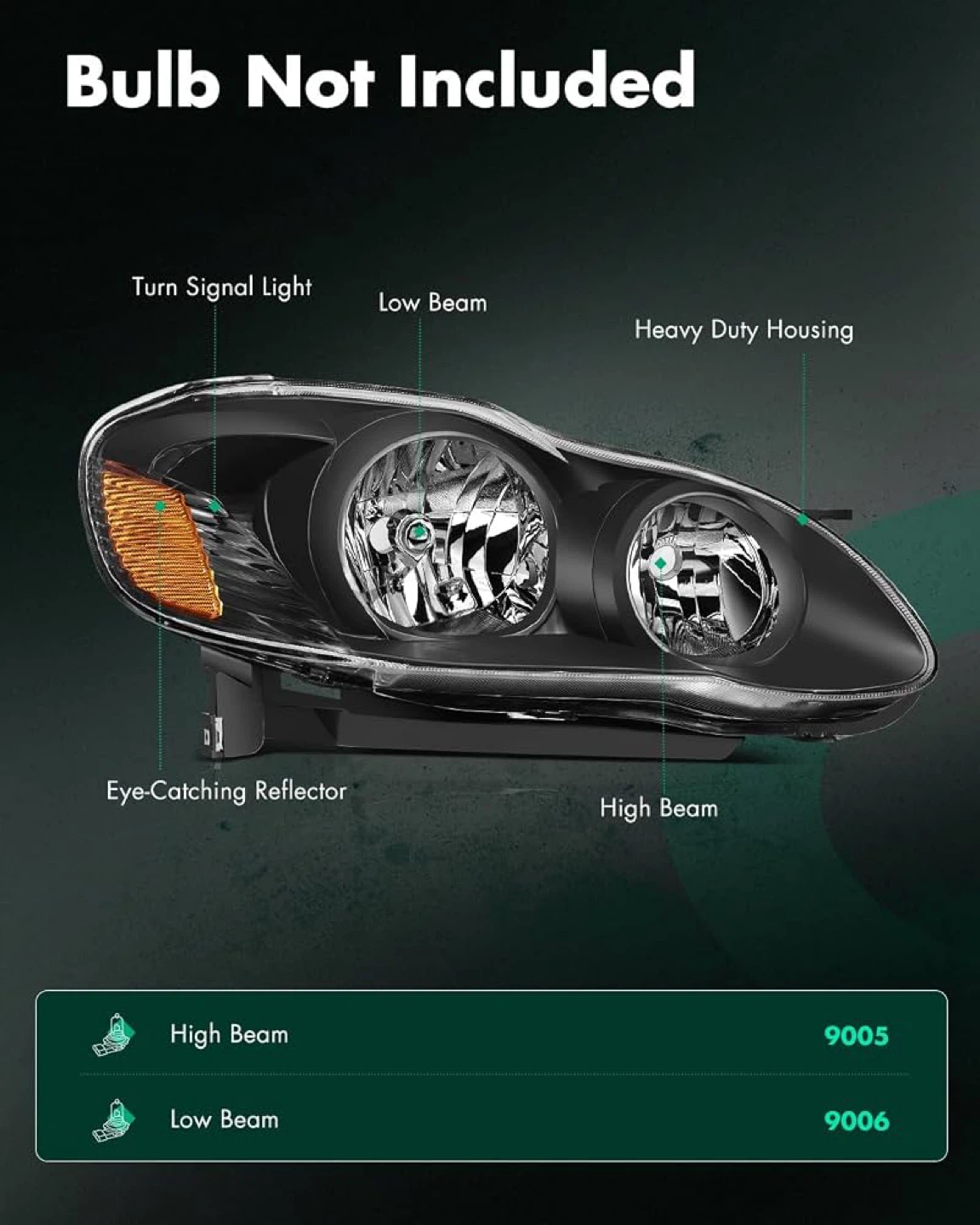 SCITOO Headlights For Toyota Corolla - 2003 to 2008 - new - photo 2