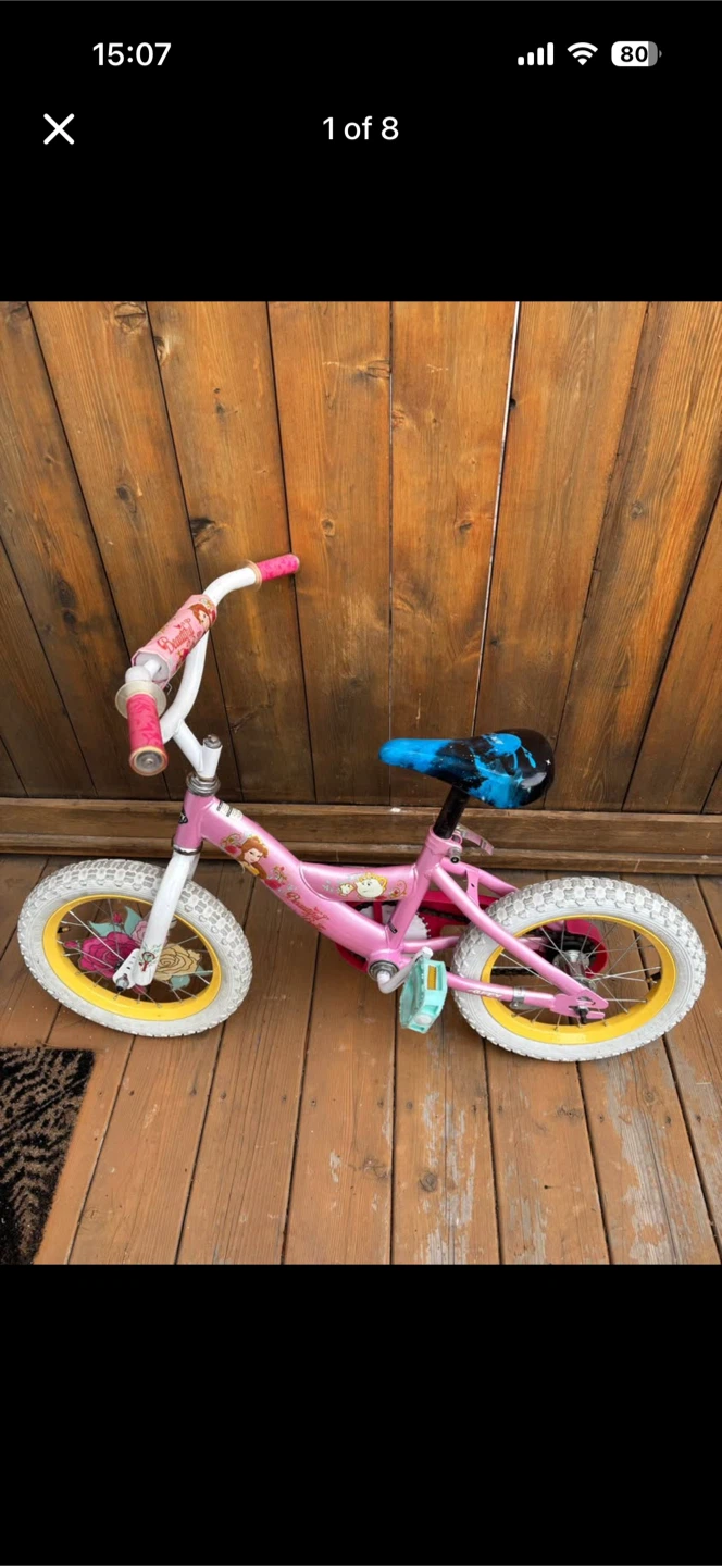 Pink Princess Kids Bike