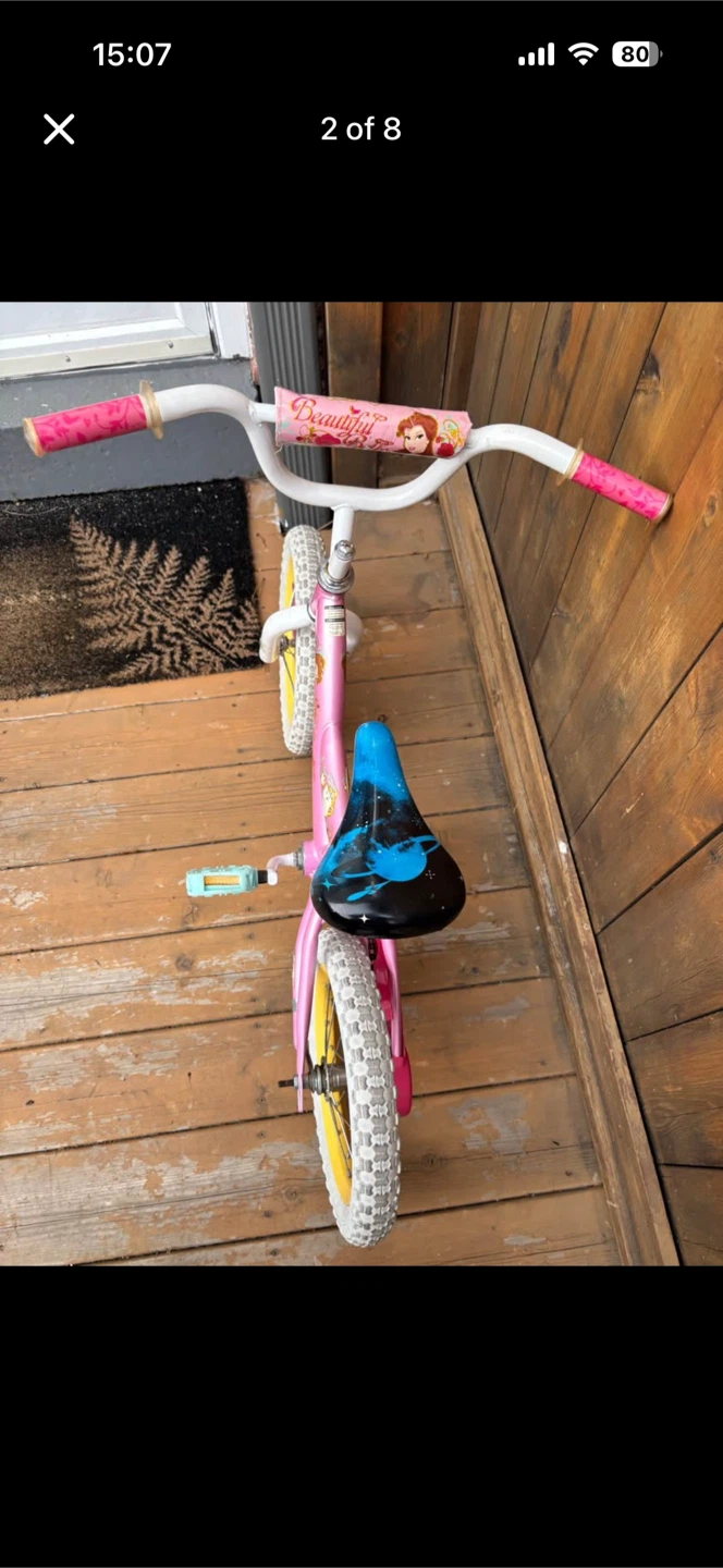 Pink Princess Kids Bike - photo 2