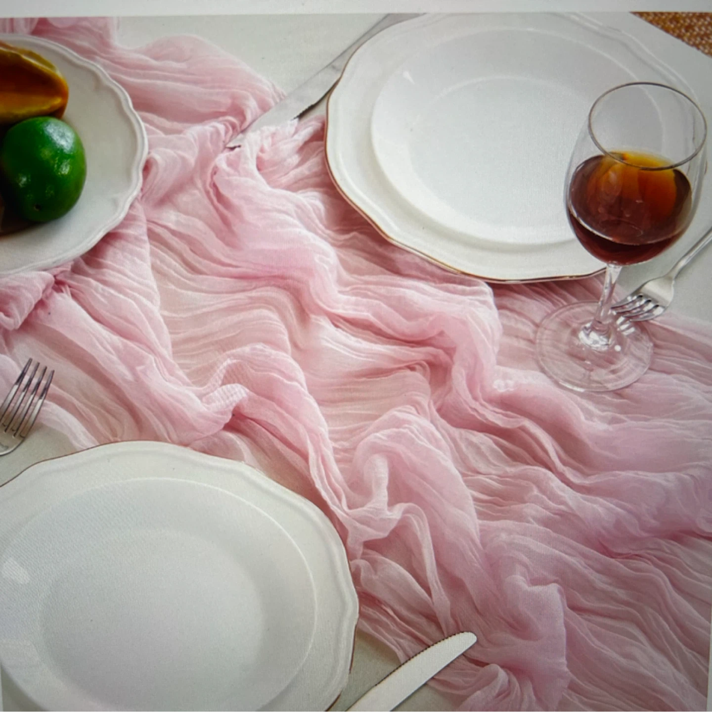 Table Runners 120" x 35" (2pink, 2champagne, 1white) - photo 3
