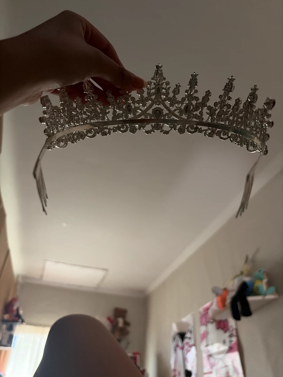 Silver Tiara with Purple Gems - photo 4