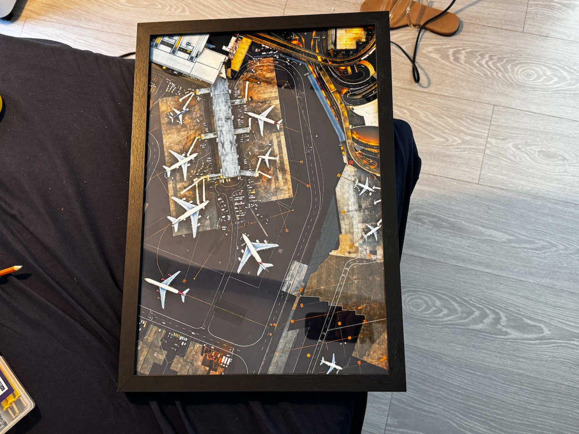 Framed Airport Aerial Art Print