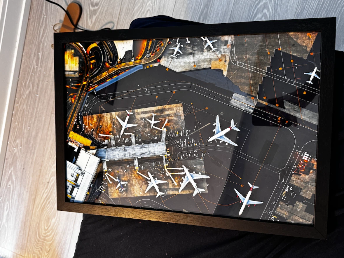 Framed Airport Aerial Art Print - photo 2