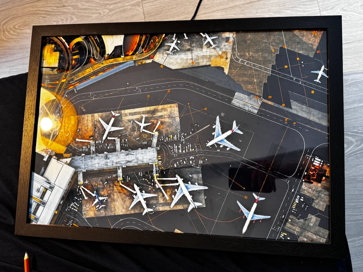 Framed Airport Aerial Art Print - photo 3