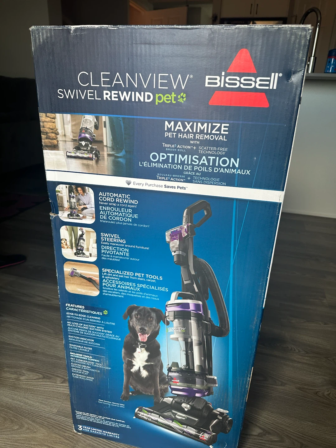 Bissell CleanView Swivel Rewind Pet Upright Vacuum Cleaner