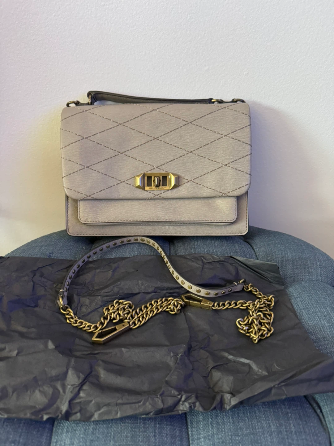 Rebecca Minkoff Love Crossbody Bag Light Gray