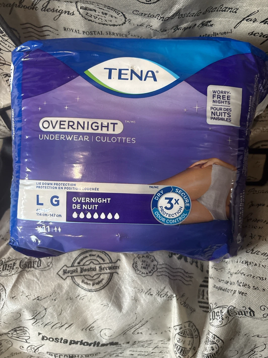 TENA Overnight Underwear Size L