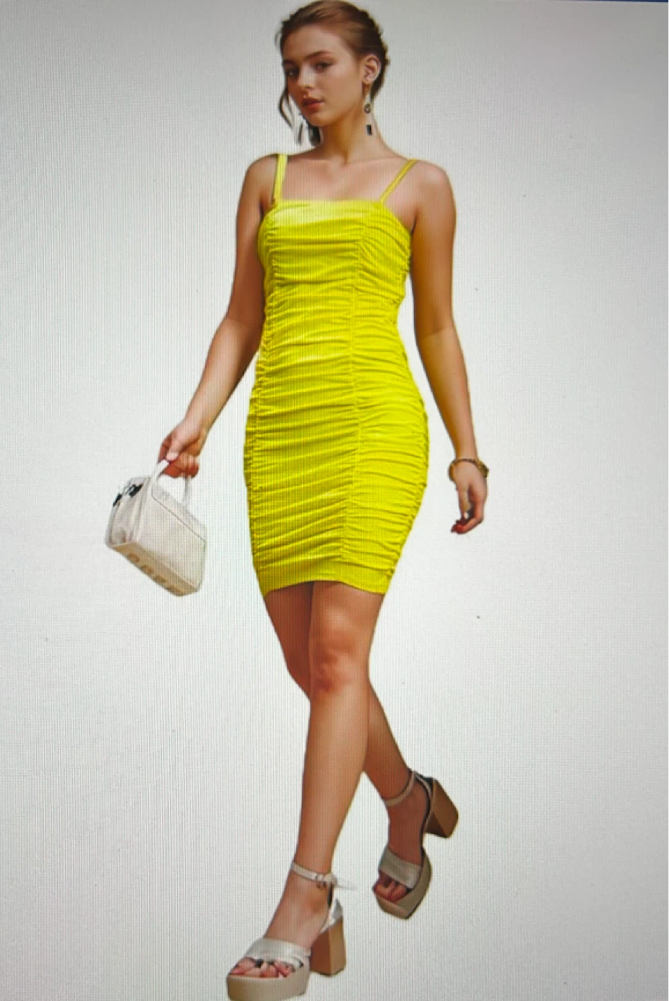 Ruched Bodycon Dress (XL)