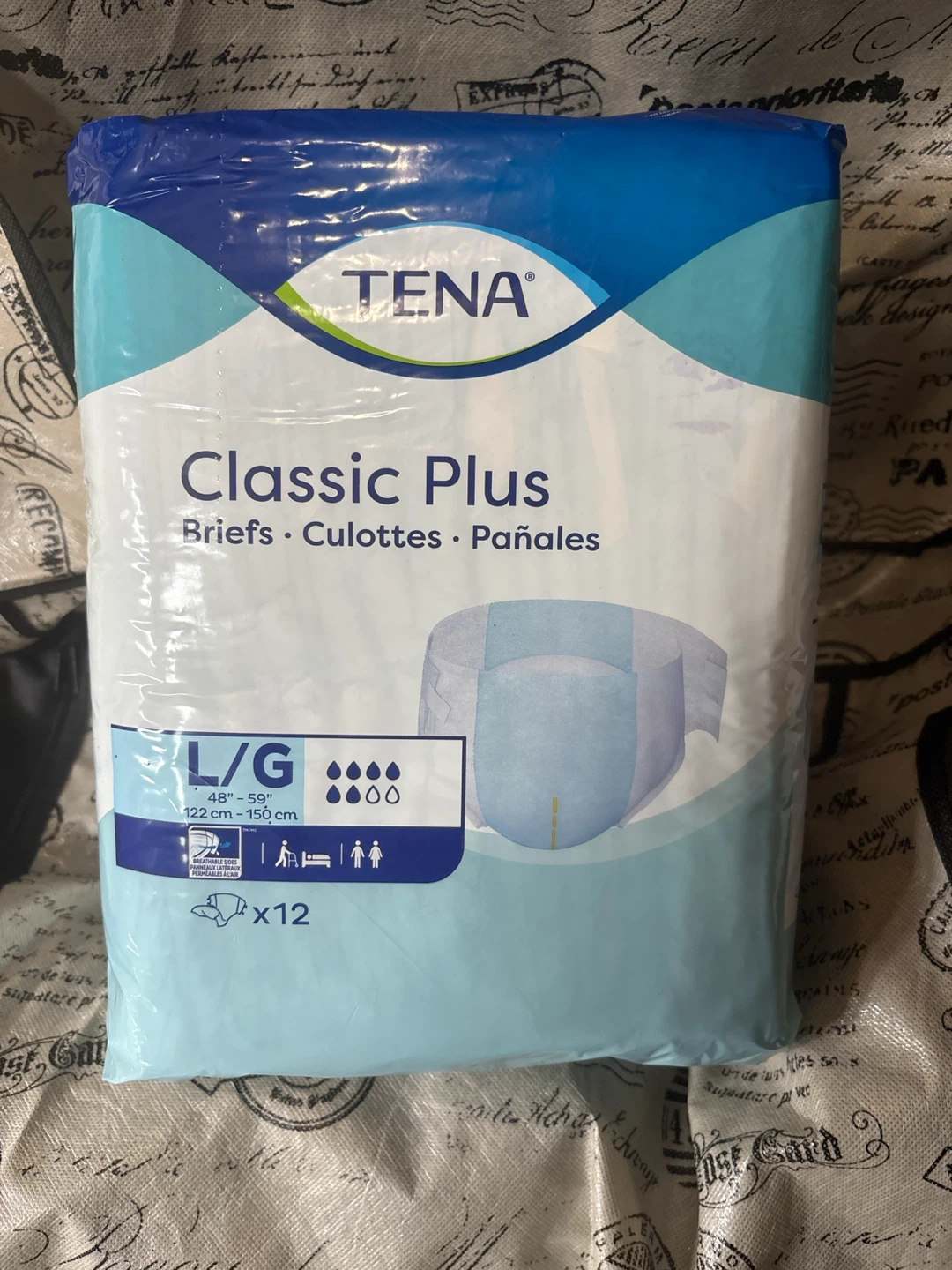 TENA Classic Plus Briefs L/G (12 Count)