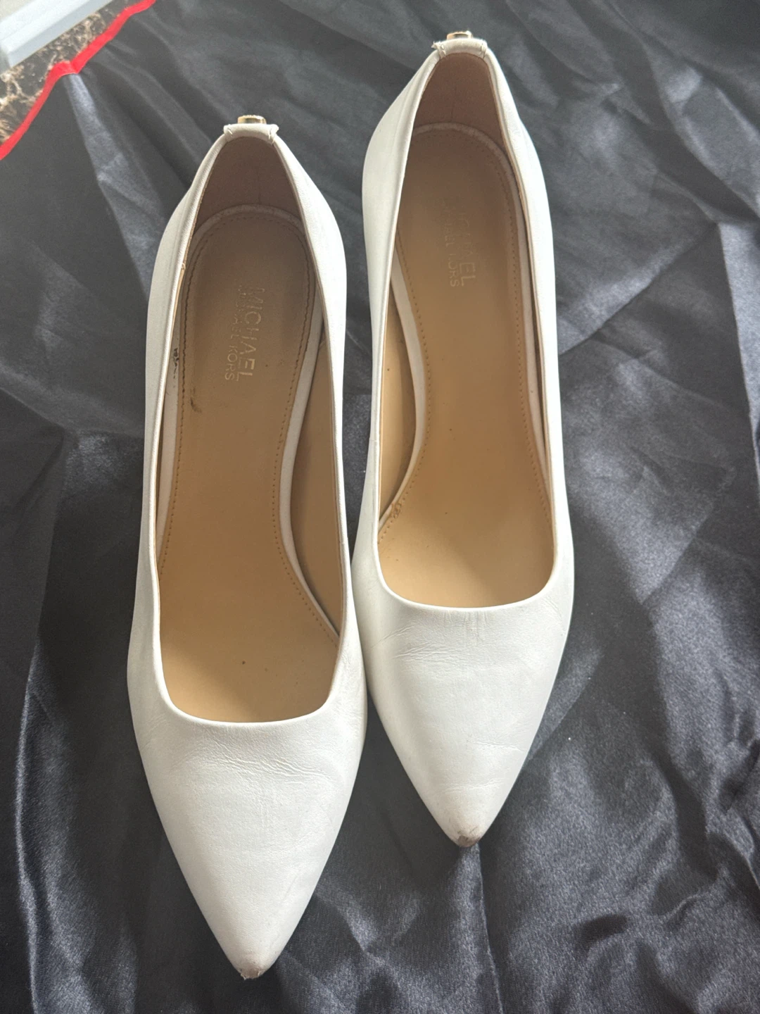 Michael Kors White Leather Heels