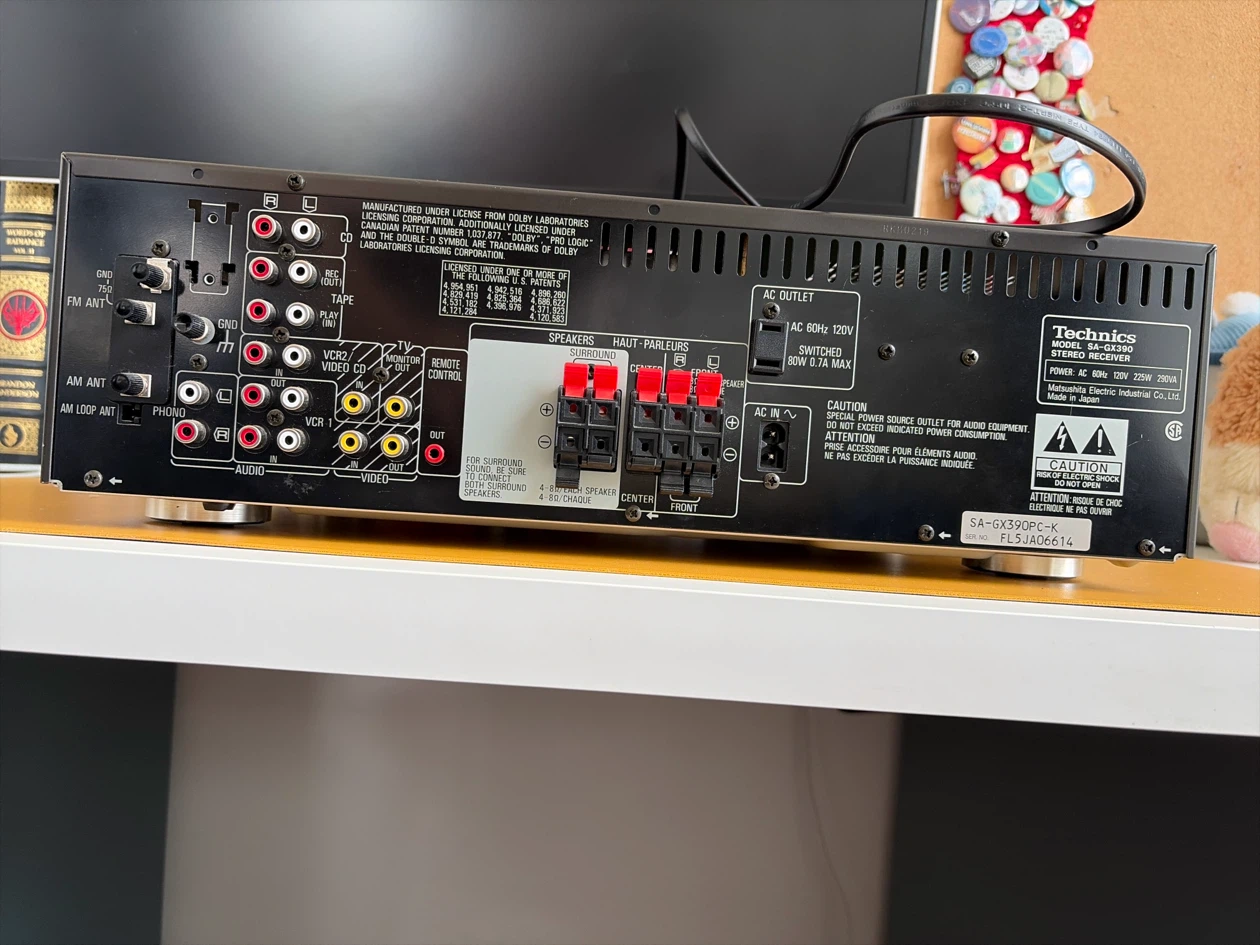 Vintage Technics SA-GX390 Stereo Receiver (Made in Japan)