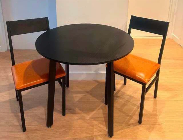 HOMOOI 3 Piece Round Dining Table Set