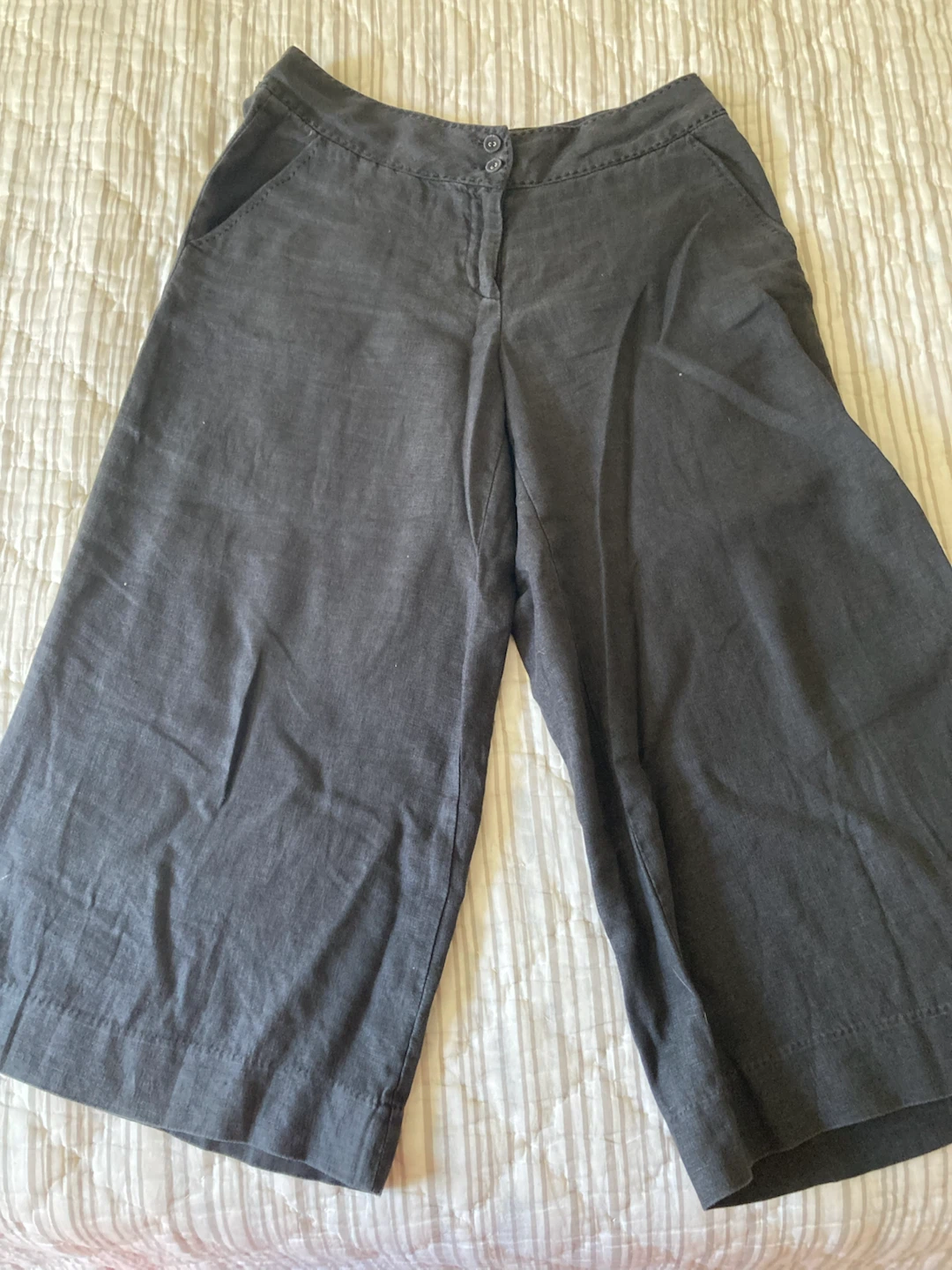 Sundance 100% Linen Cropped Pants - photo 2