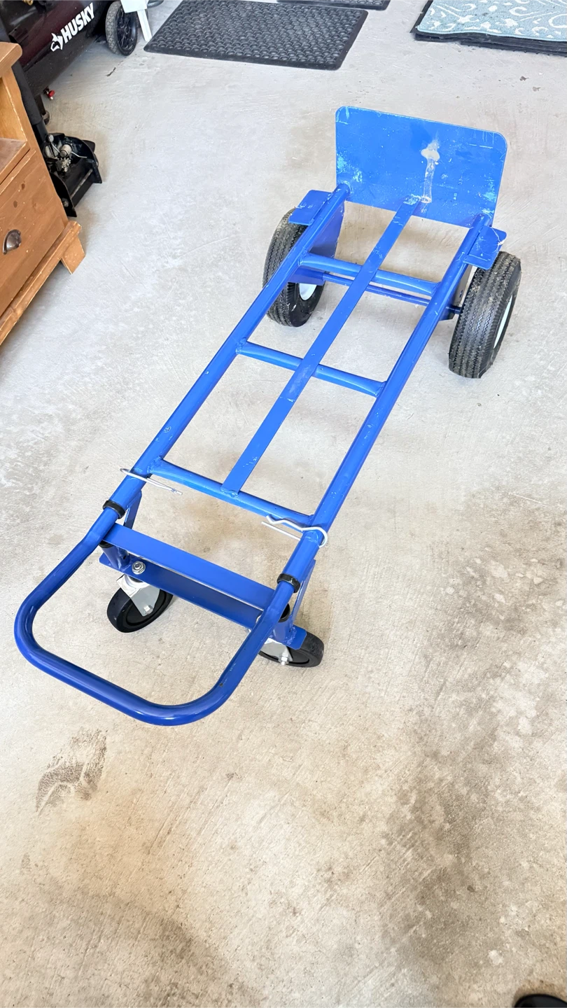 Blue Hand Truck Dolly flat bed and regular two wheel heavy duty