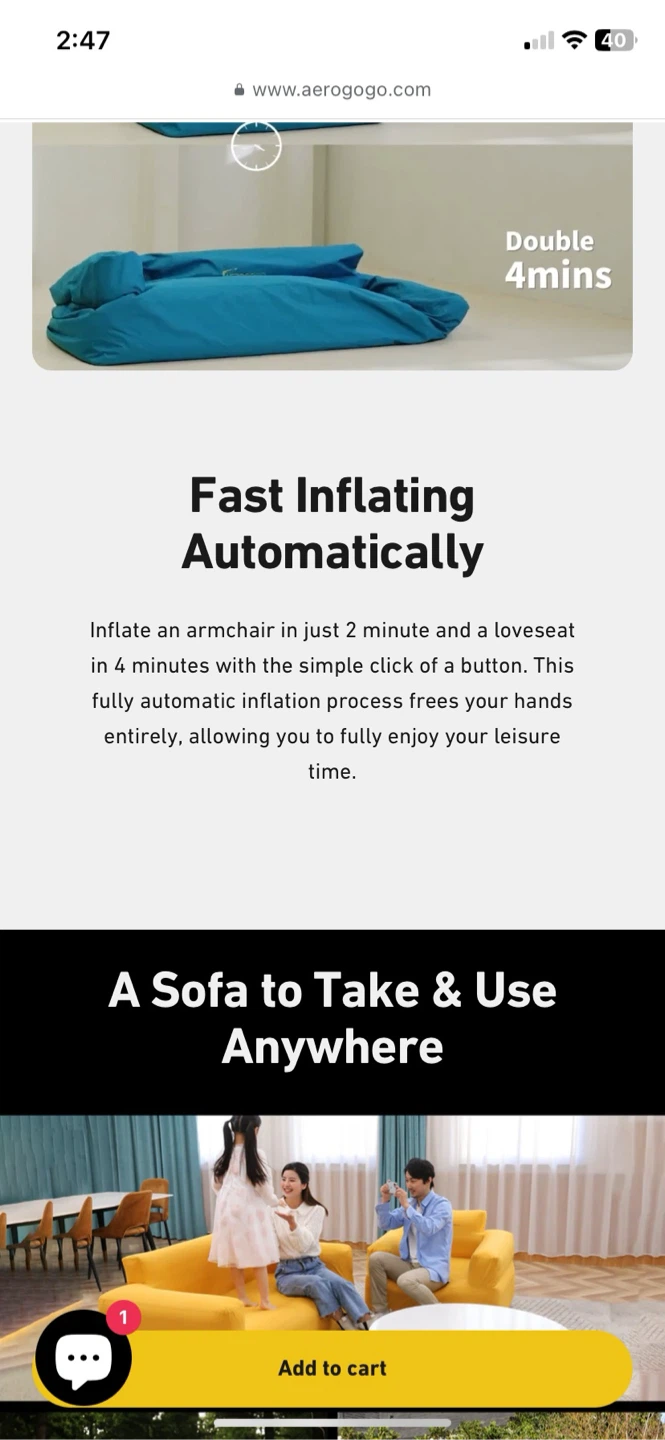 Inflatable sofa