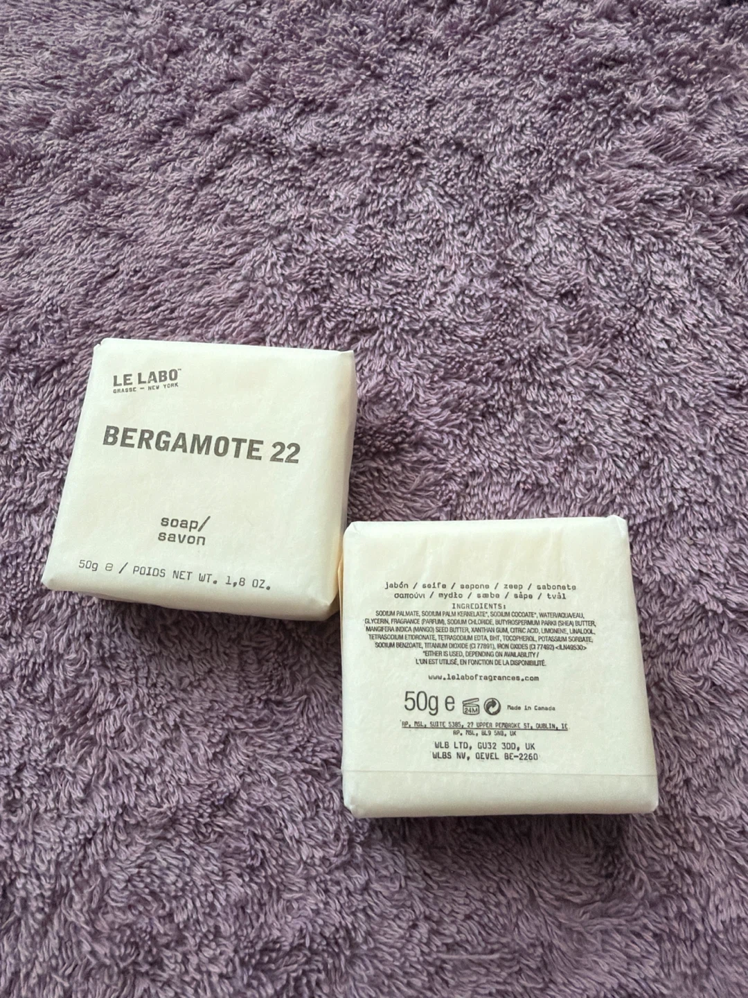 LE LABO Bergamote 22 Soap (2 bars)