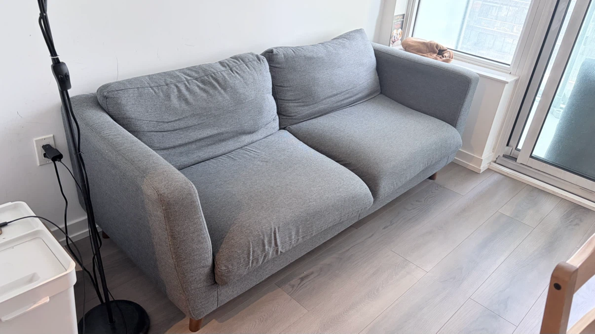 Grey Two-Seater Sofa