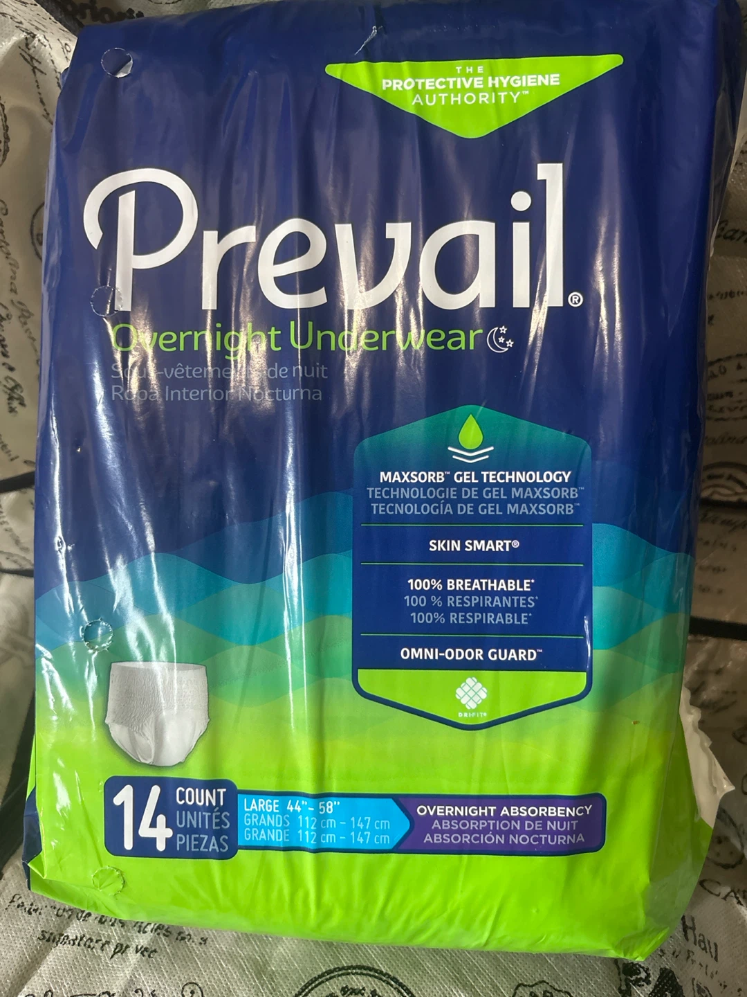 Prevail Overnight Underwear - Large (14 Count)